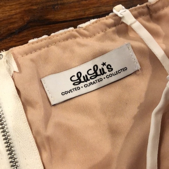 Lulu's Pinnacle of Prestige Ivory Lace Midi Dress M - Picture 8 of 15